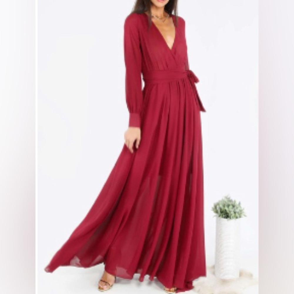 Self Tie Surplus Flowy Maxi Dress